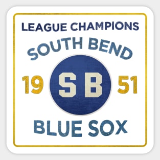 South Bend Blue Sox • 1951 League Champions Sticker